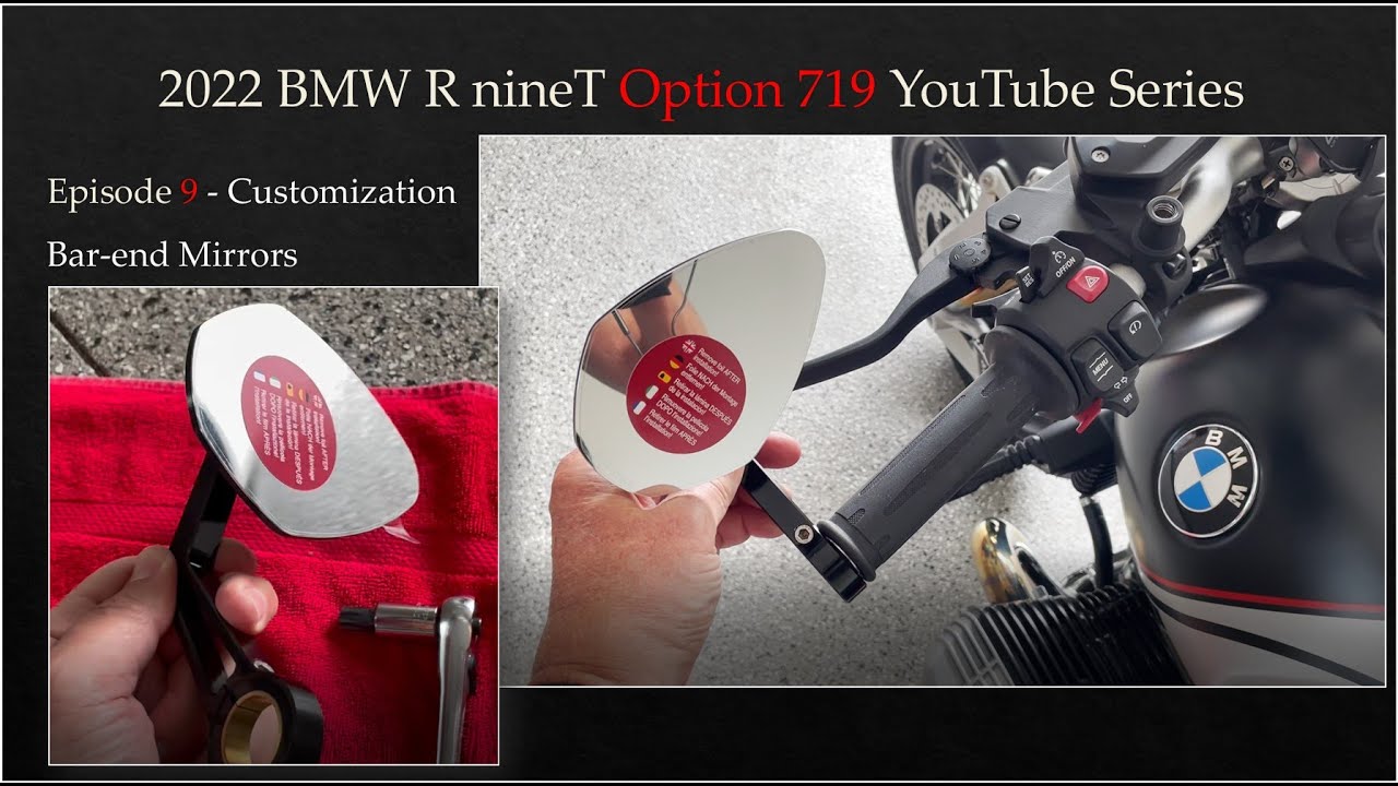 2022 BMW R nineT Option 719 - Bar-end Mirrors - YouTube
