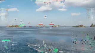 World of Warships Gameplay 24: Random battles with the USS Montana