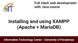 Installing and using XAMPP