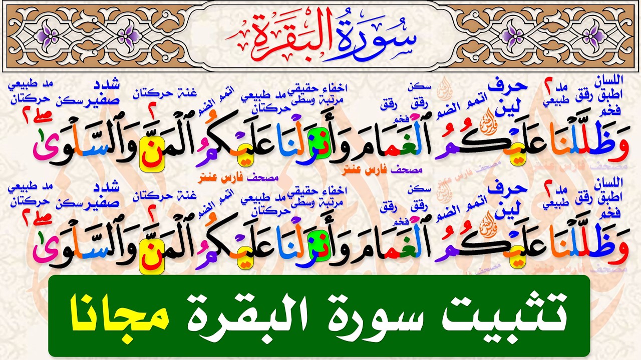 تحفيظ سورة البقرة مباشر تعال احفظ معنا #فارس_عنتر