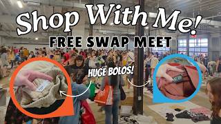 HUGE FREE THRIFT HAUL! Come Thrift With Me @ Washington DC SWAP MEET to Resell Online #reseller