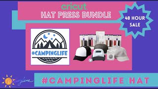 Cricut Hat Press Camping hat project.