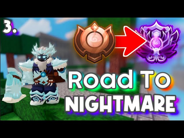 I GOT PLATINUM 3! Road to Nightmare EP.2! (Roblox Bedwars) 