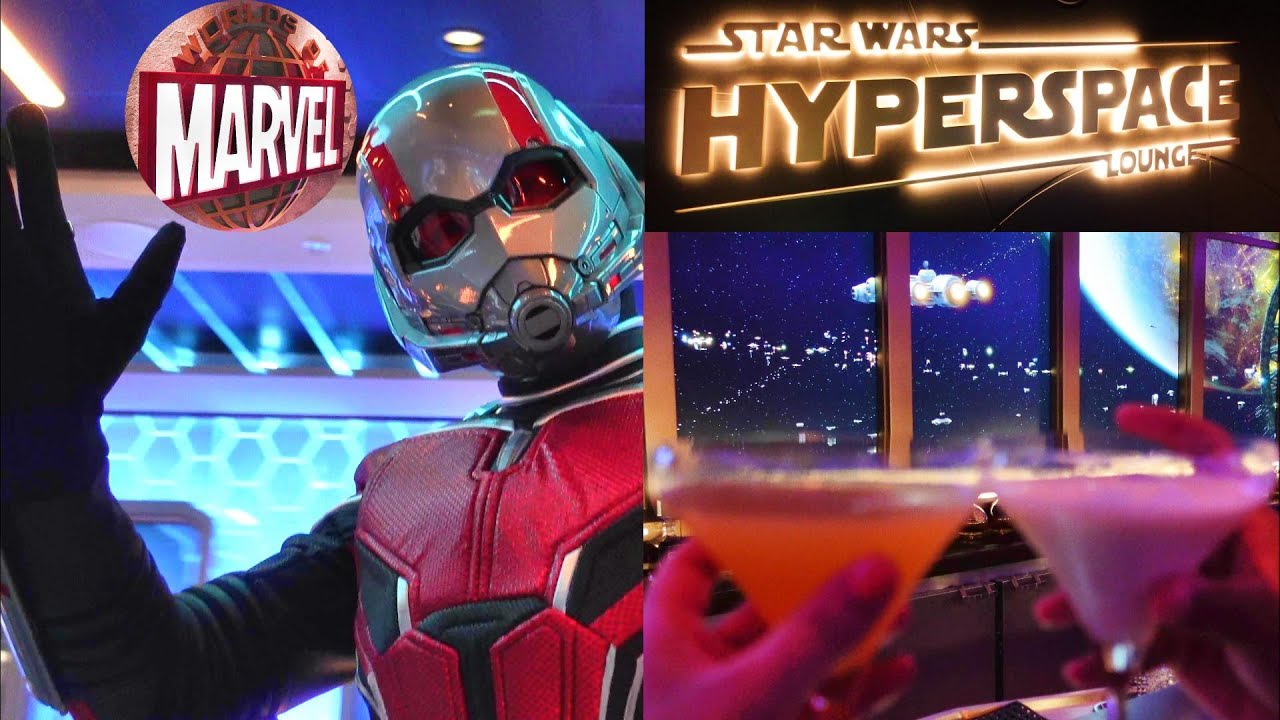 Hyperspace Lounge & FULL Worlds of Marvel dinner experience on the