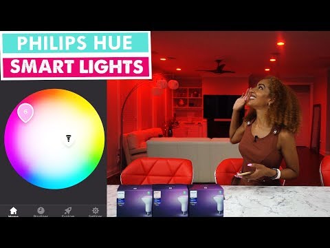 PHILIPS HUE SMART LIGHTS SETUP! | Smart Home Tour Ep 02
