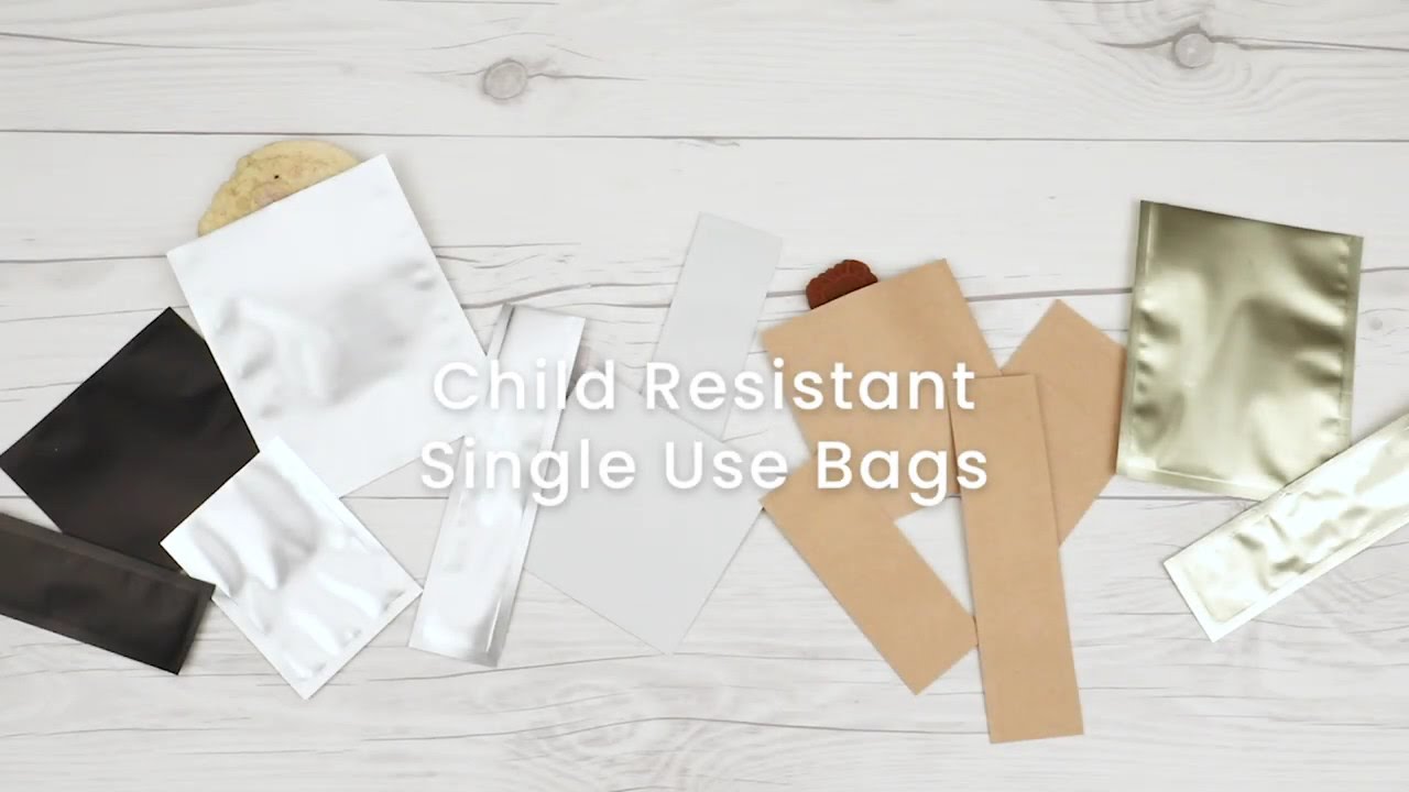 Child Resistant Bag - Single Use, Black [CRB6B]