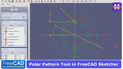 Polar Pattern tool in FreeCAD | FreeCAD Tutorial | 3D Modeling | Learn FreeCAD | Mechnexus |