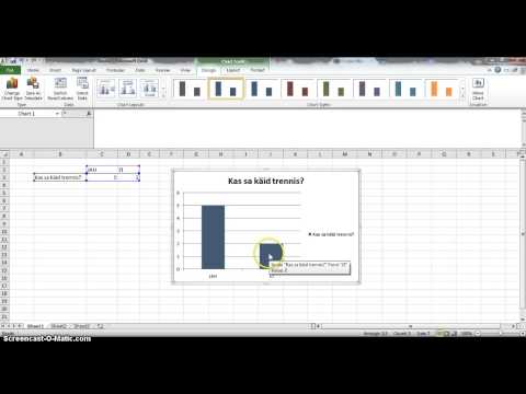 Esimene Exceli kogemus - tabel ja diagramm