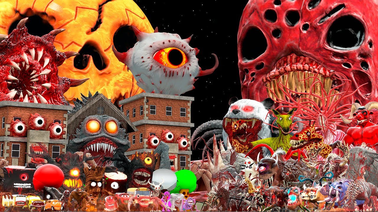 ALL SUPERWORM, MONSTER HOUSE AND WOKE UP MONSTERS VS INFECTED ZOOCHOSIS ANIMALS (Garry's Mod)