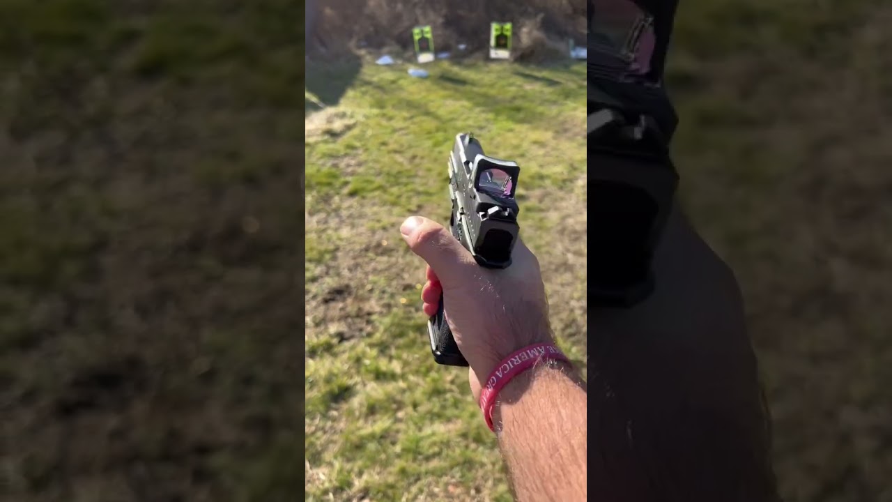 POV: Shooting a pistol red dot (Fiber Optic/Tritium RMR) 
