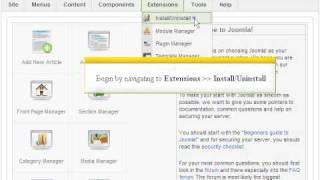 Joomla 1.5 - Install An Extension