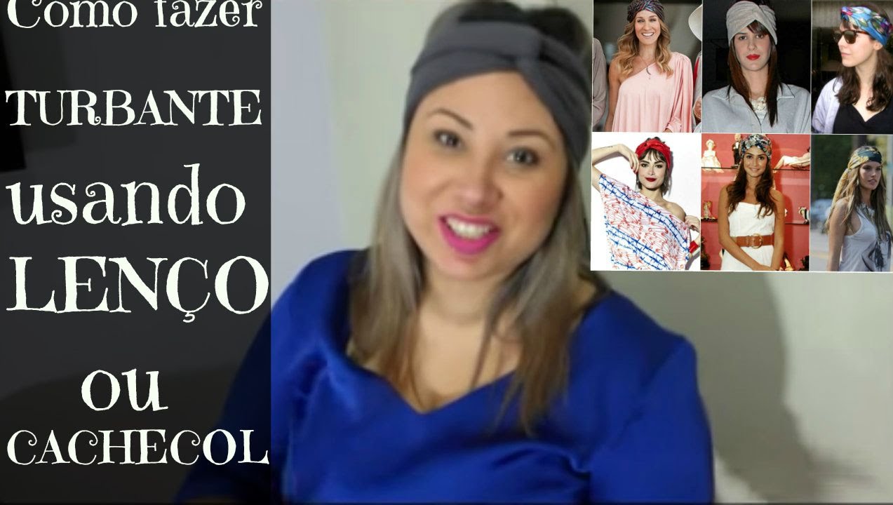 COMO FAZER TURBANTE USANDO LENÇO OU CACHECOL - YouTube