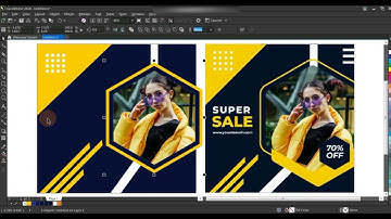 CorelDraw x8-2023 tutorial - Trend Social Media Post Banner Design Tutorial