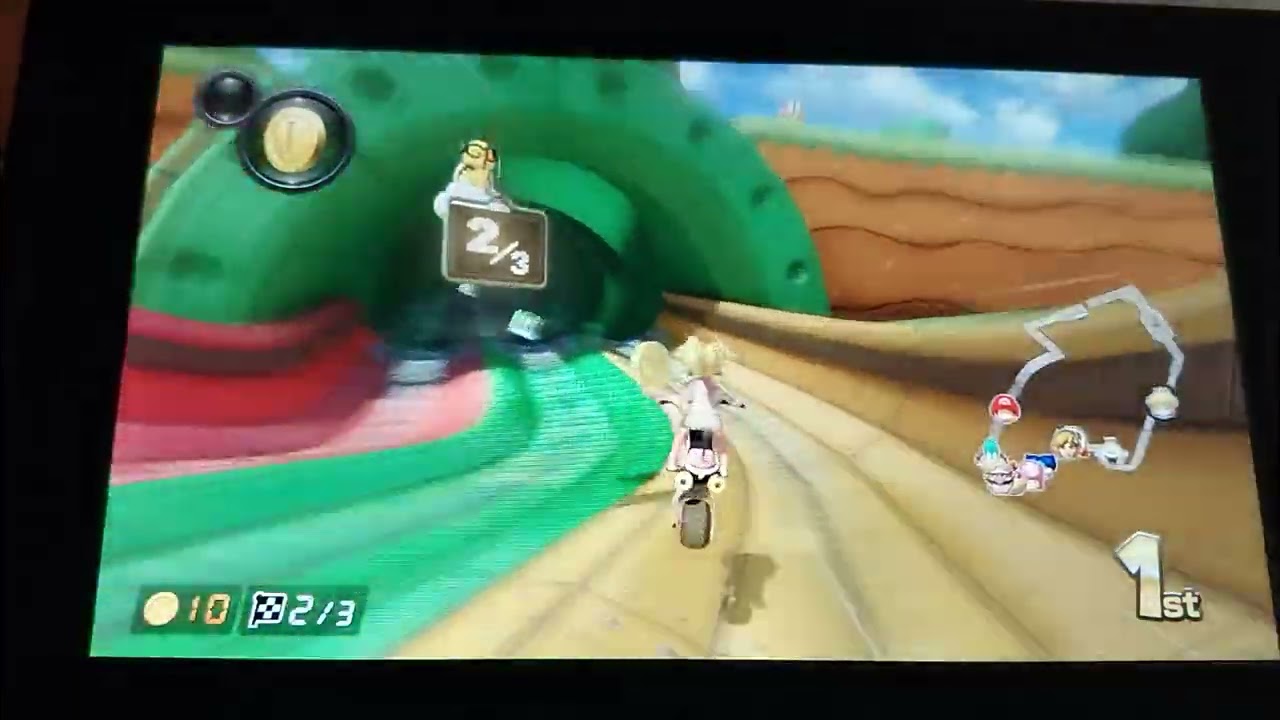 Mario Kart 8 Deluxe - 3DS Piranha Plant Slide VS. Mode (150cc) Peach Gameplay.