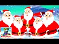 Five Fat Santas | Santa Song | Christmas Music for Kids | Xmas Carols with Monkey Rhymes