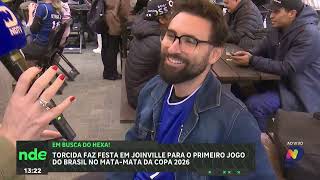 Joinville entra no clima da Copa com festa da torcida para Brasil x Japão