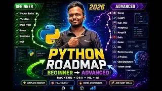🔥 Python Roadmap 2026   Beginner to Advanced #python #roadmap2026 #programming #pythonroadmap #live