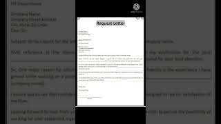 Request  letter format