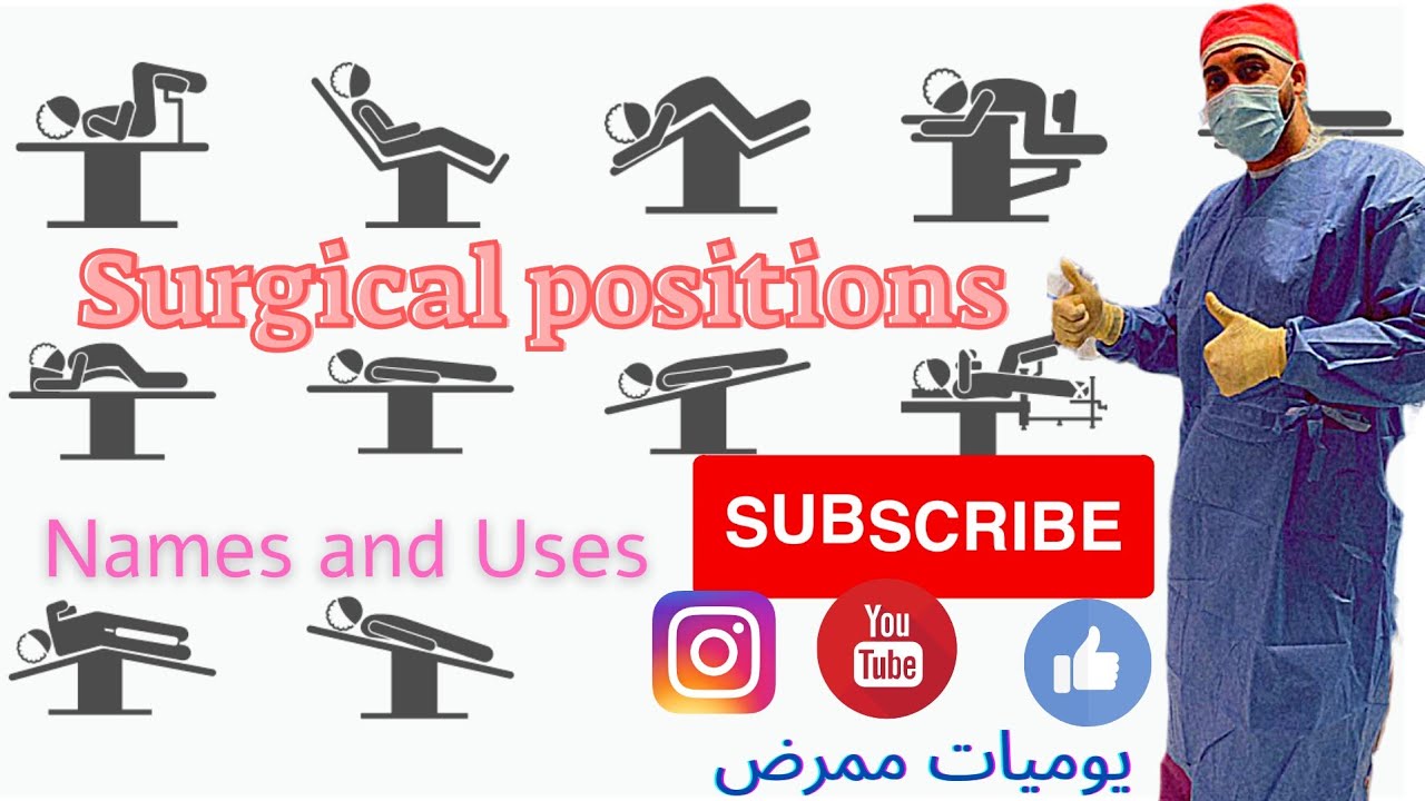 يوميات ممرض - شرح عن الوضعيات الجراحية Surgical positions - إحضروا للآخر راح تستفيدوا 👍👌🙏