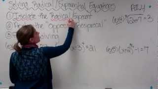 YHS (13-14): Alg 2/Unit 5, Lesson 6 (Solving Equations with Radicals/Rational Exponents)
