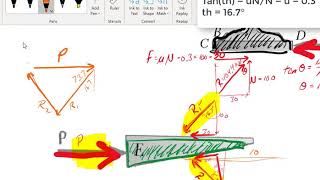Statics: Friction Example, Wedge