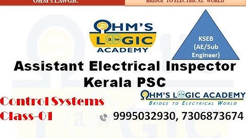 Control Systems-01 | Assistant Electrical Inspector| Kerala PSC| Basics of Control Systems