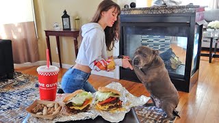 Feeding My Rescue Girlfriend A Five Guys Cheeseburger by PapaKleb 42,425 views 2 years ago 9 minutes, 59 seconds