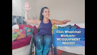 Ella's Wheelchair Workout Video 7  No Equipment Needed!