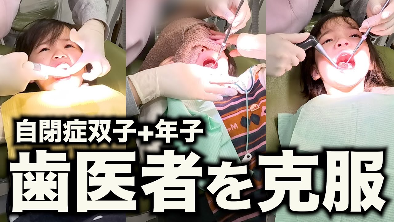 【号泣からの奇跡】自閉症の5歳双子が歯医者に行けるようになった…その意外すぎる理由とは？【自閉症双子５歳/３歳年子】