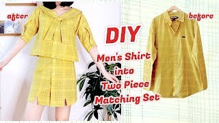 Refashion Diy Men S Shirt Into Two Piece Matching Set ファッション 古着リメイク Costura 옷리폼ㅣmadebyaya Youtube Refashion Diy Men S Shirt Into Two Piece Matching Set ファッション 古着リメイク Costura 옷리폼ㅣmadebyaya Youtube