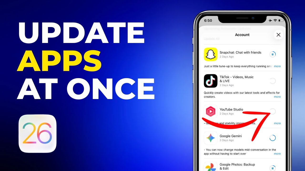 How to Update All Apps in a Single Click on ios 26 [Easy] - YouTube