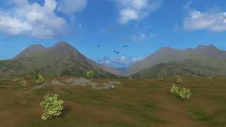 Here's what a match in Assault Bots looks like, a multiplayer fast-paced shooter game