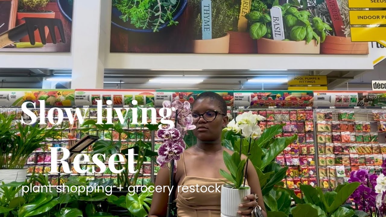 Slow living|| Plant shopping, Daniel fast veggie Restock 