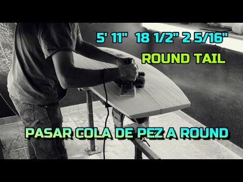 COMO PASAR DISEÑO DE COLA DE PEZ A ROUND TABLAS DE SURF SHAPE ROOM 5-11 18 1-2  2 5-16