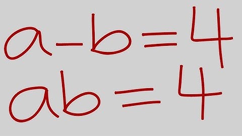 AMERICA 🇺🇸 CAN YOU SOLVE THIS EXPONENTIAL EQUATION ? a -b = 4, ab = 4