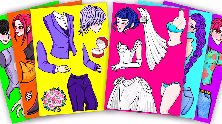 KPOP DEMON HUNTERS - HUNTRIX ZOEY in WEDDING DRESS with SAJA BOYS | STICKER BOOK DIY
