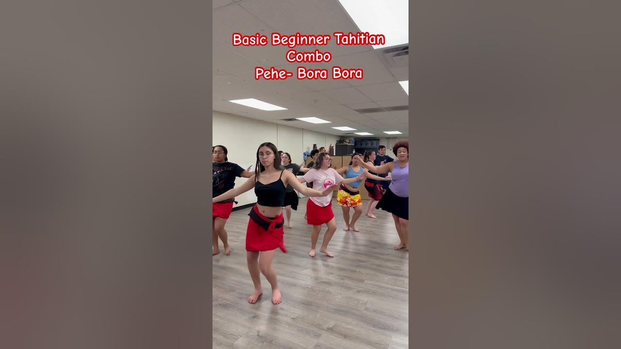 Practice of warm-up to a beginner Tahitian Dance Combo using the beat Bora Bora #tahitiandance