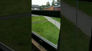 Robot lawnmower sensing road and obstacle