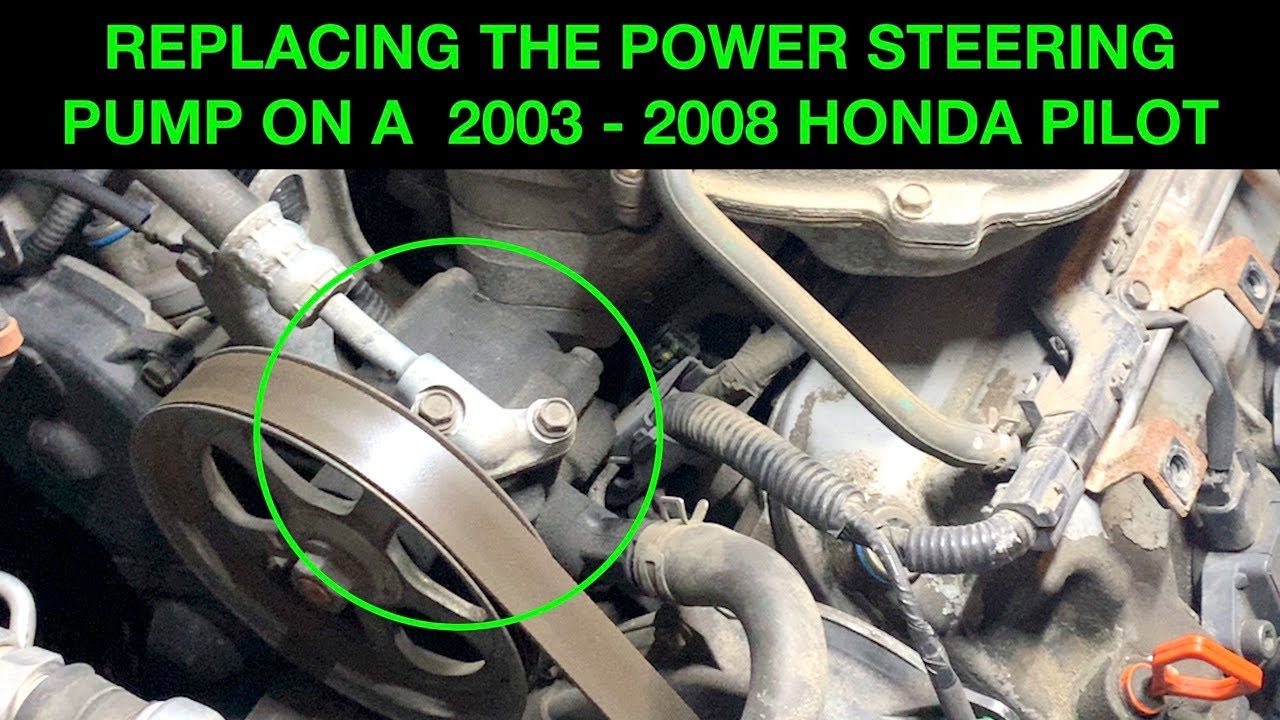 Replace Power Steering Pump on Honda Pilot - YouTube