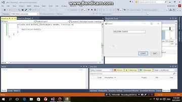 C# Create Button - Exit
