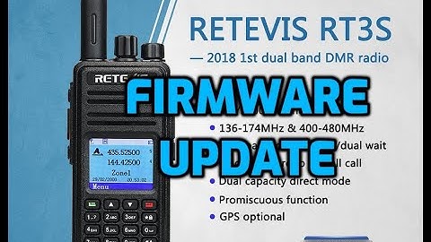 Retevis RT3S Firmware update 2021