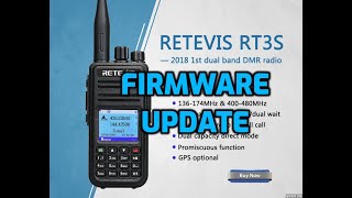 Retevis RT3S Firmware update 2021