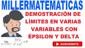Demostracion de limites por definición  epsilon  delta  en varias variables | Ej 1 Millermatematicas