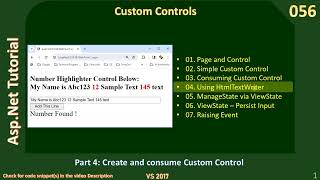 Custom Control | Part 4 - Using HtmlTextWriter | Asp Net Tutorial #56 Wealth