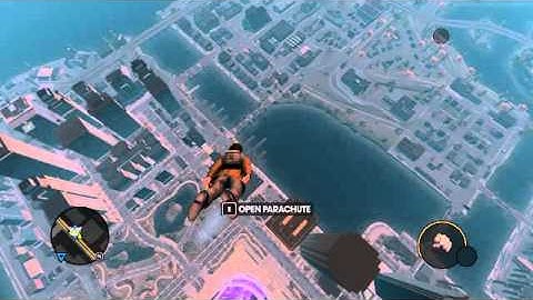 Jumping from the highest point in Saints row 3