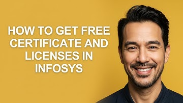 How to Get Free Certificate and Licenses In Infosys - KevinHowTo