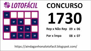 Resultado da Lotofacil Concurso 1730 do Dia 29-10-2018