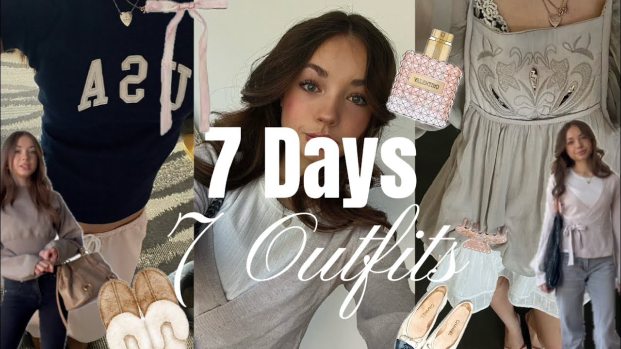 what I wear in a week 🎀🧁(7 days 7 outfits) spring edition | Emilia Krupka