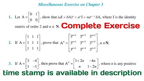 Chapter 3 miscellaneous exercise class 12 maths Matrices Q1 to Q15