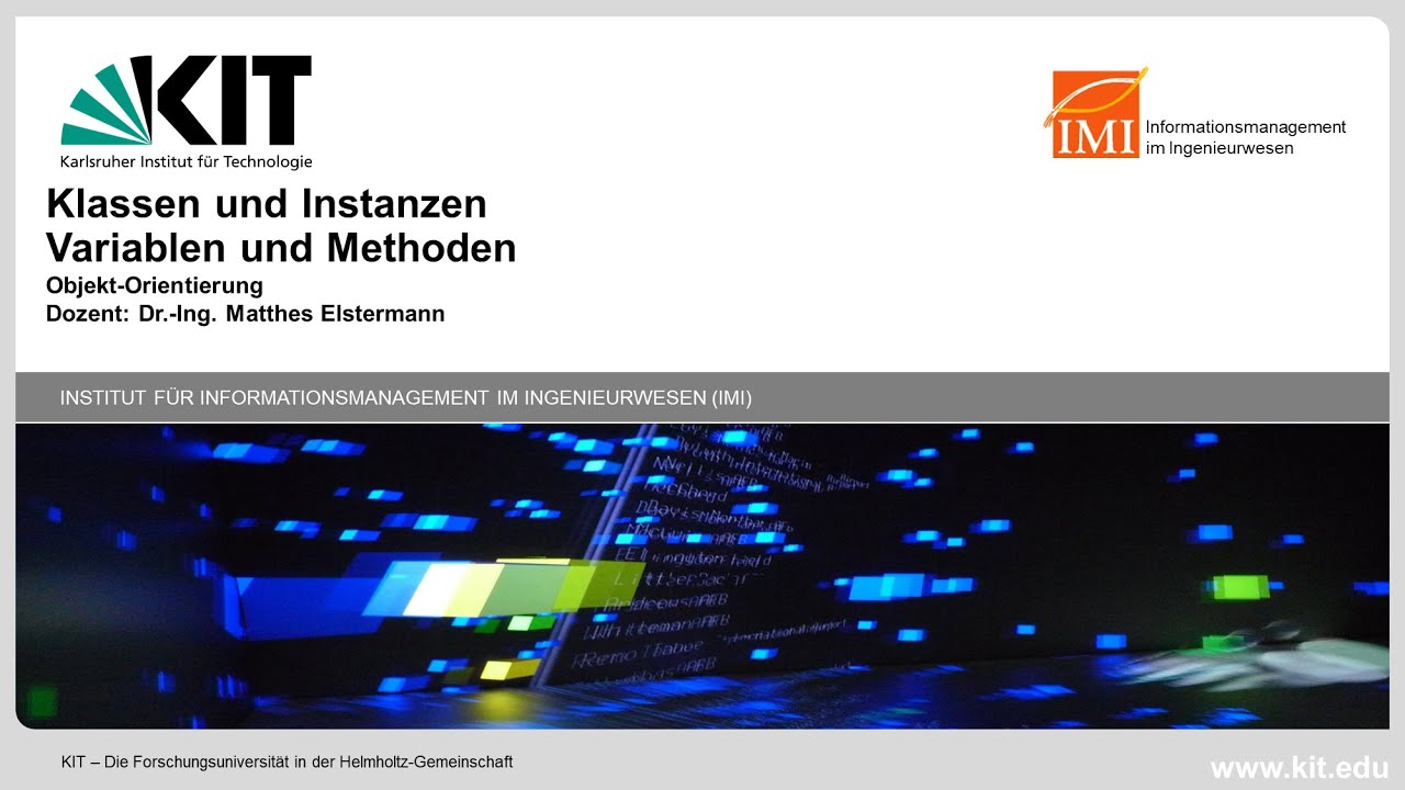 Anfängerkurs Programmieren JAVA OO - 07 Klassen und Instanz Methoden ...